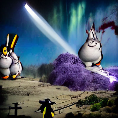 Anime-Style Execution Scene with Volumetric Lighting