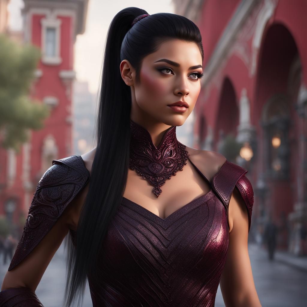 Attractive Girl Portrait in Hyperdetailed Matte Photography