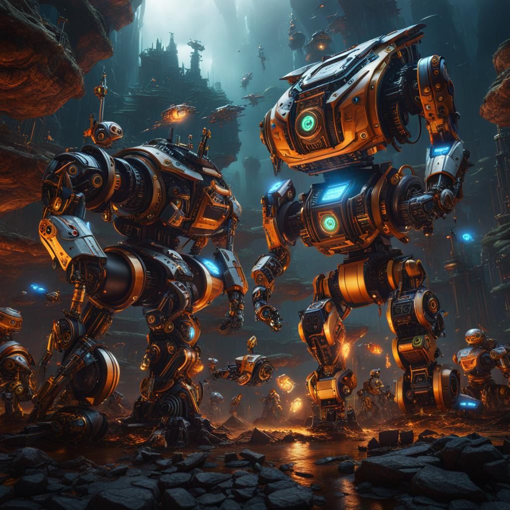 Robots Cooperate to Build a Computer: Detailed Matte Paintin...