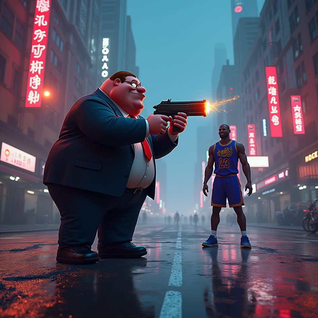 Dark Peter Griffin Confronts Lebron James in Quahog's Dystop...