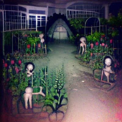 Eerie Garden Scene