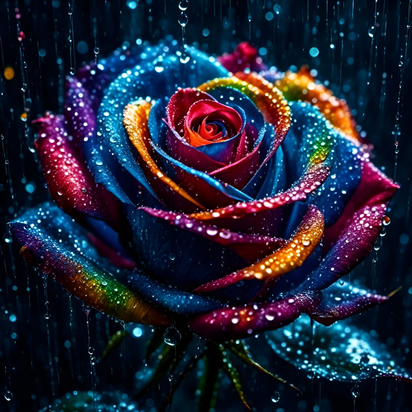 Rainbow Rose