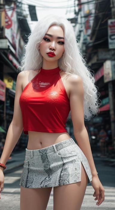 Pattaya Girls: Thailand's Soi 6 in Hyperrealistic Splash Art