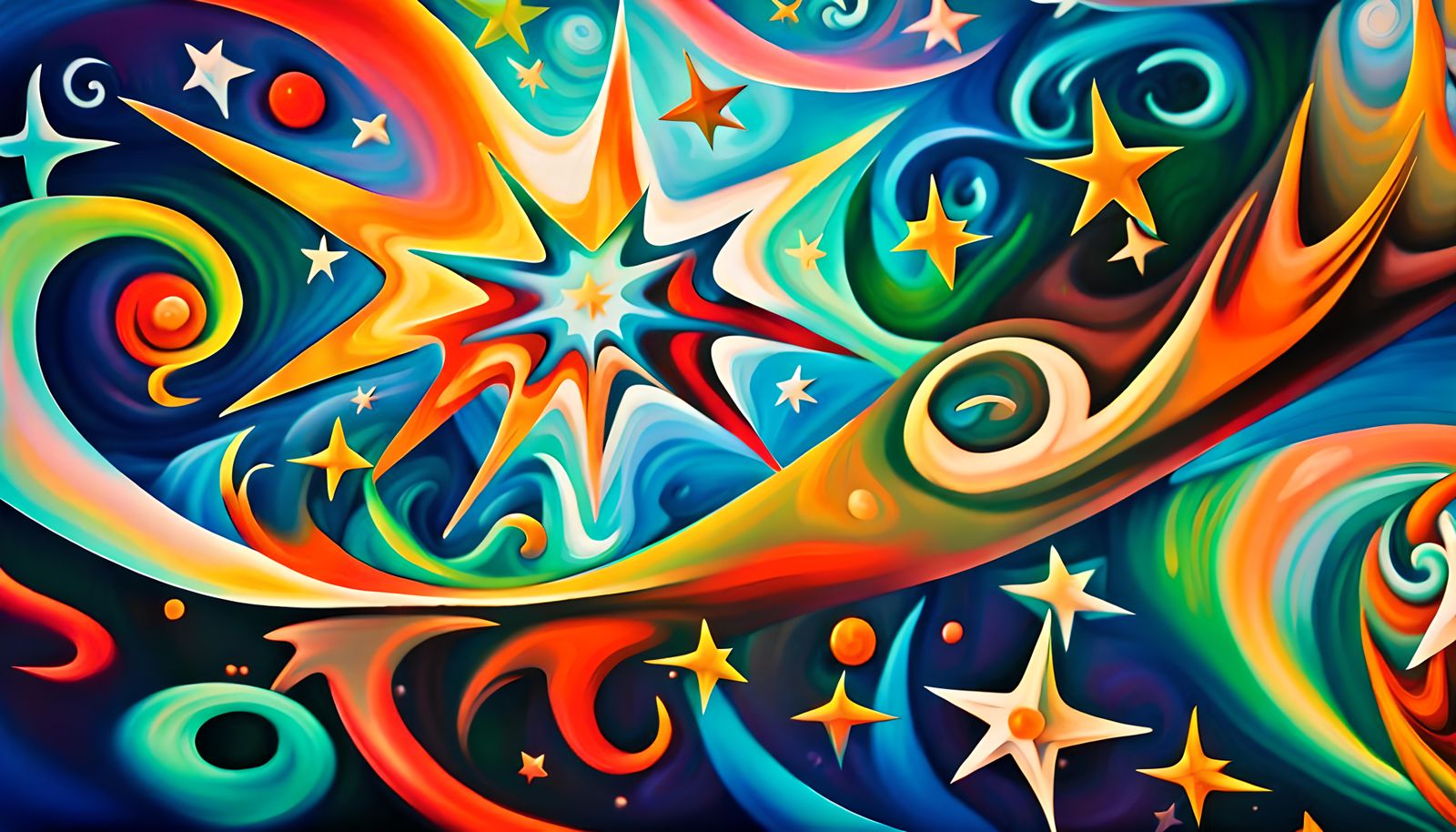 Iridescent Stars in Electro Magnetic Plasma Maelstrom