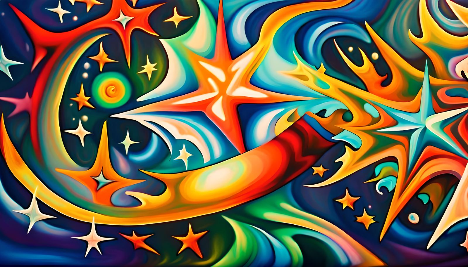 Iridescent Stars in Electro Magnetic Plasma Maelstrom