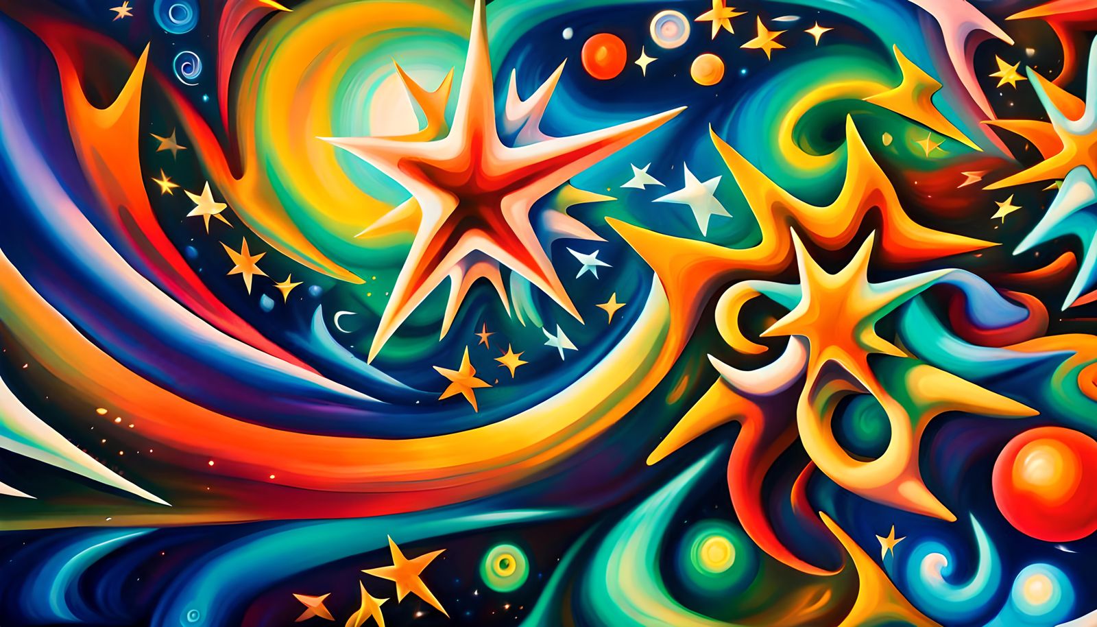 Iridescent Stars in Electromagnetic Plasma Maelstrom