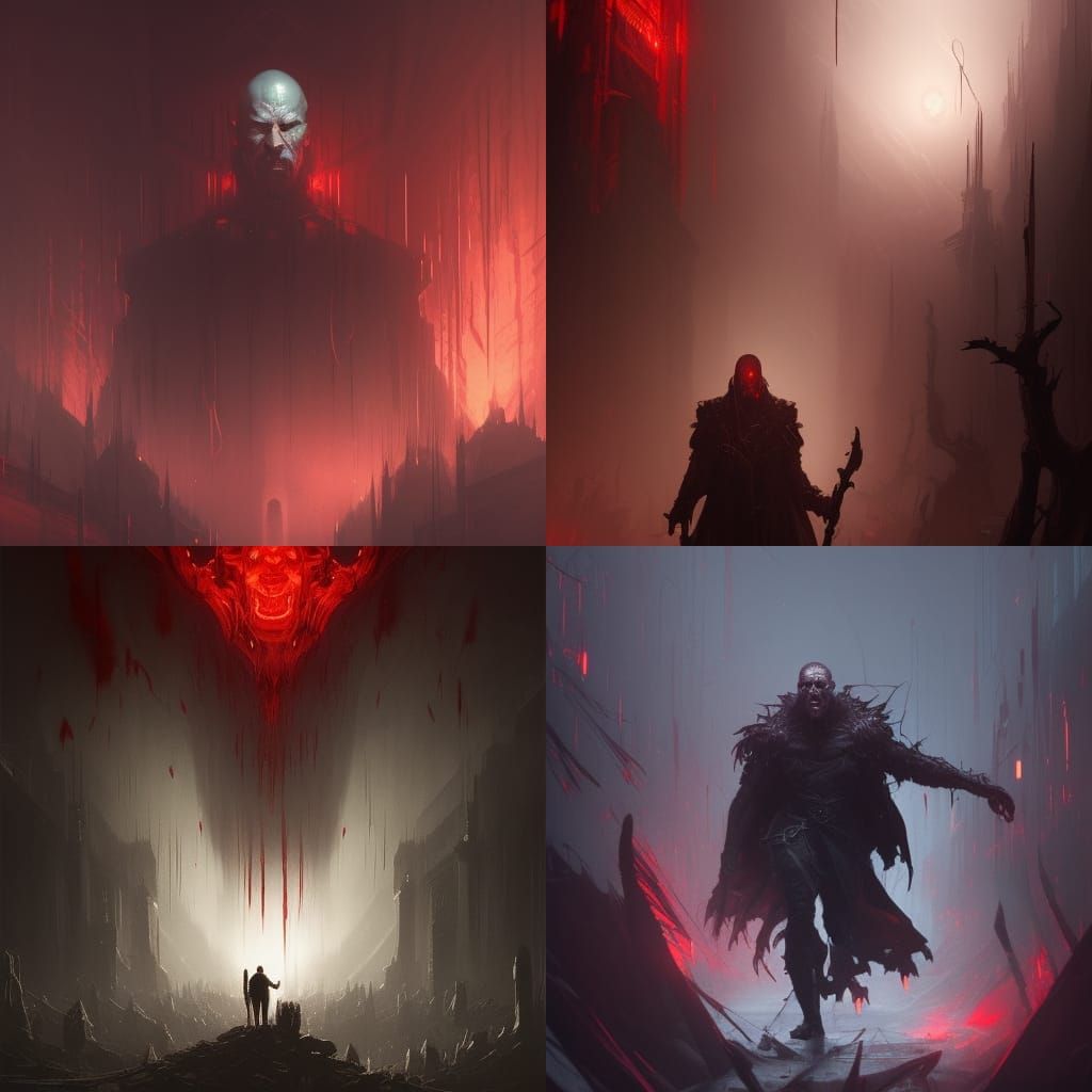 Evil Hemokinetic Man: Dark Fantasy Concept Art