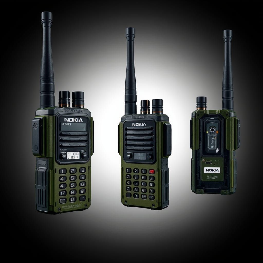 Nokia Military Walkie Talkie in Sci-Fi Industrial Design