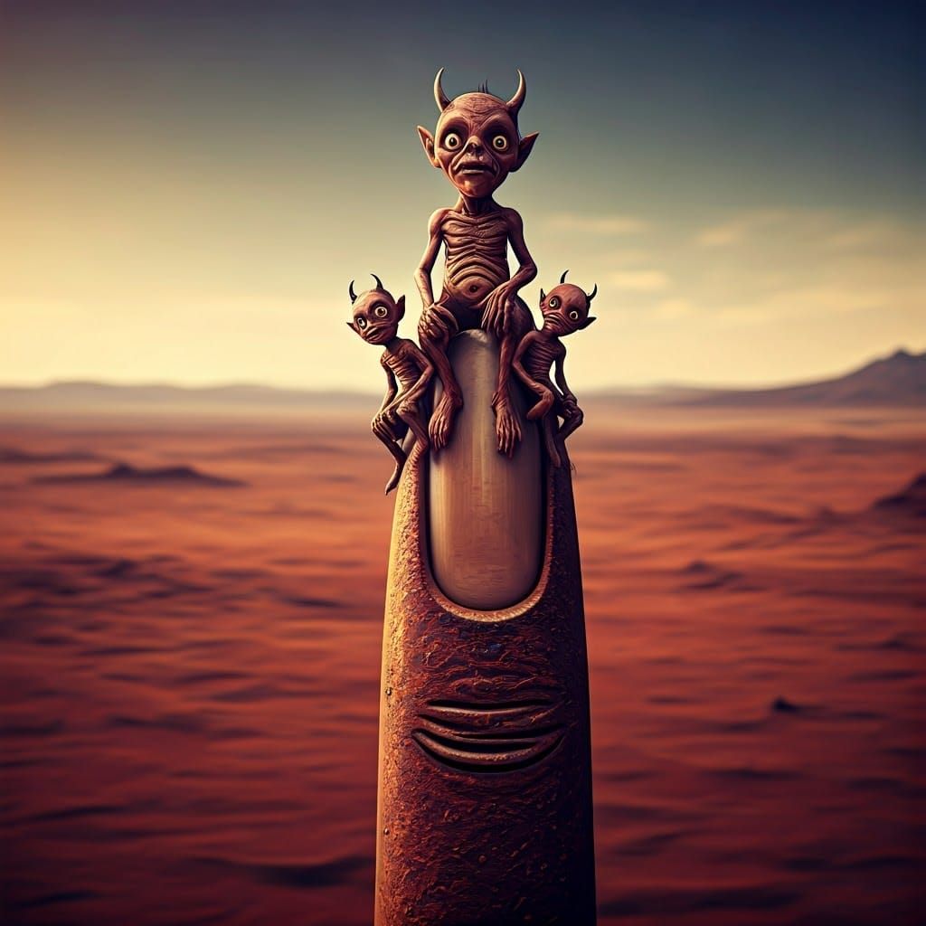 Grotesque Devils Perch on Rusty Needle in Crimson Desert Lan...