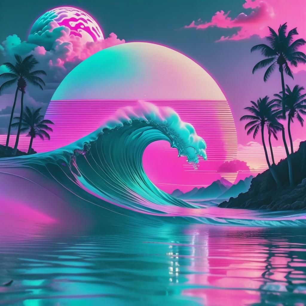 Vaporwave Aesthetic Composition