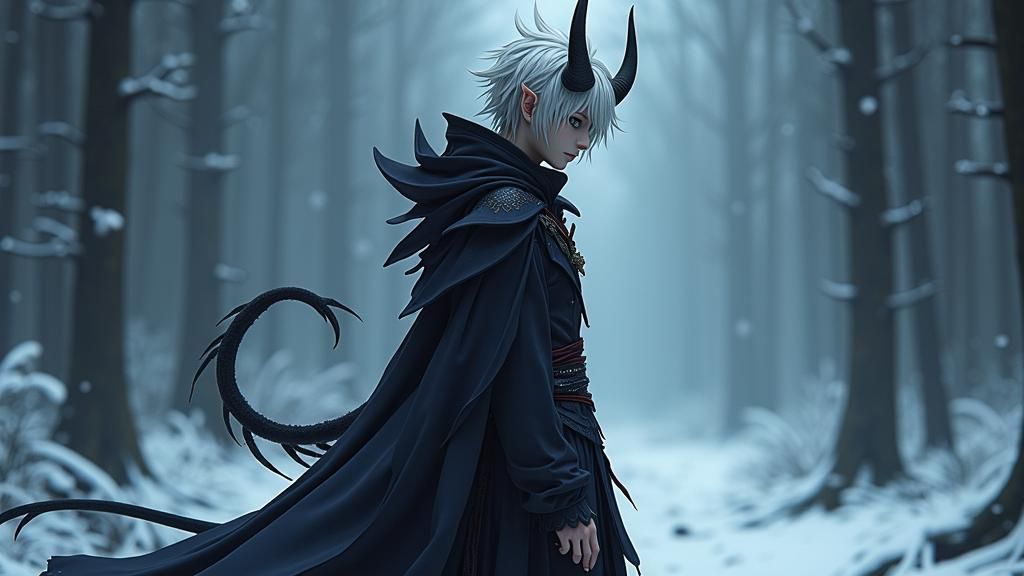 Icy Demon in Anime Style