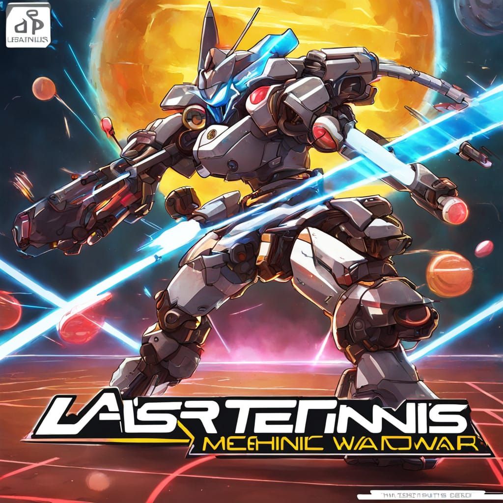 Mecha Titans Engage in Epic Laser Tennis Duel