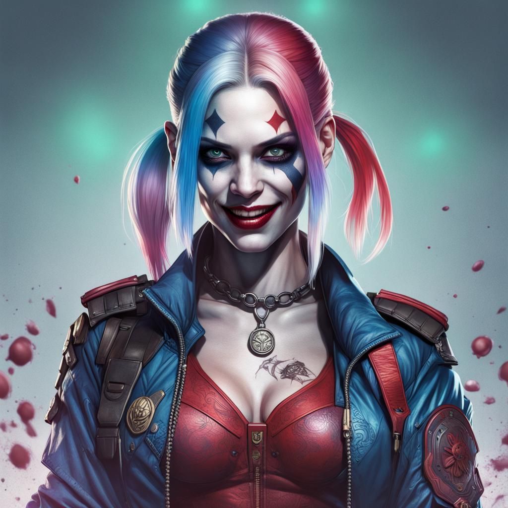 Suicide Squad Portrait in Art Nouveau Style