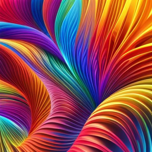 Colorful Fractal Wave Function in Abstract Style