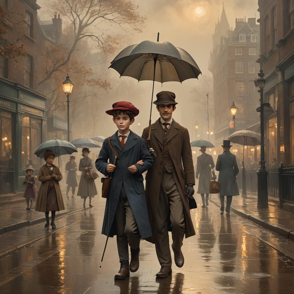 Mario Poppins: Victorian Nanny in Foggy London