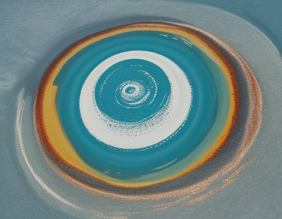 Abstract Sediment Osmosis Pattern on Digital Canvas