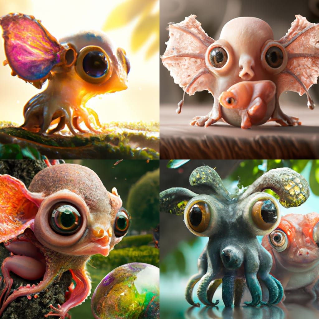 Adorable Hybrid Octopus-Tarsier Baby: Hyperdetailed Concept ...