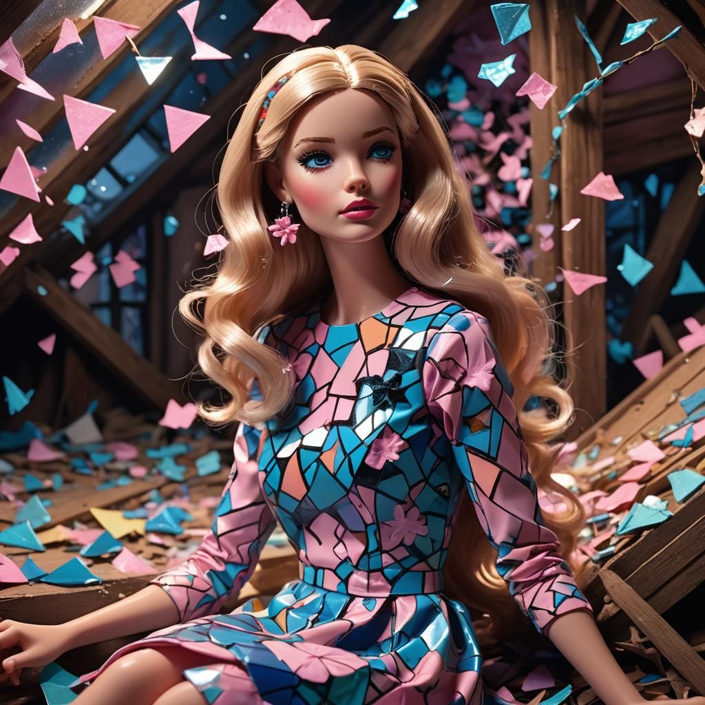 Barbie in Broken Dreams: A Surrealist Portrait