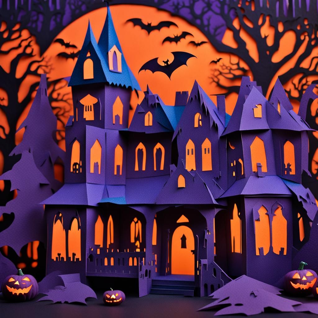 Spooky Cardboard Haunted House Kit: Matte Painting