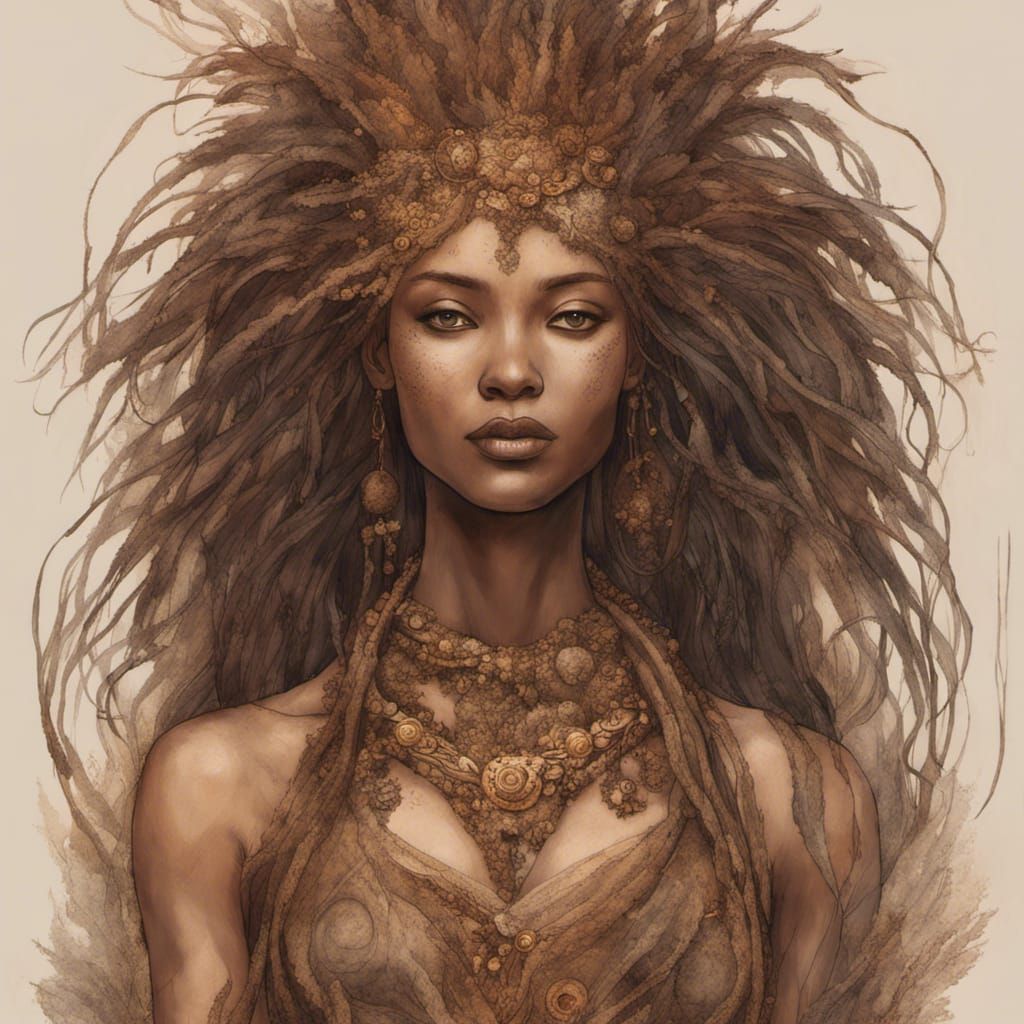 Soil Goddess Kàabas: Dark Fantasy Concept Art