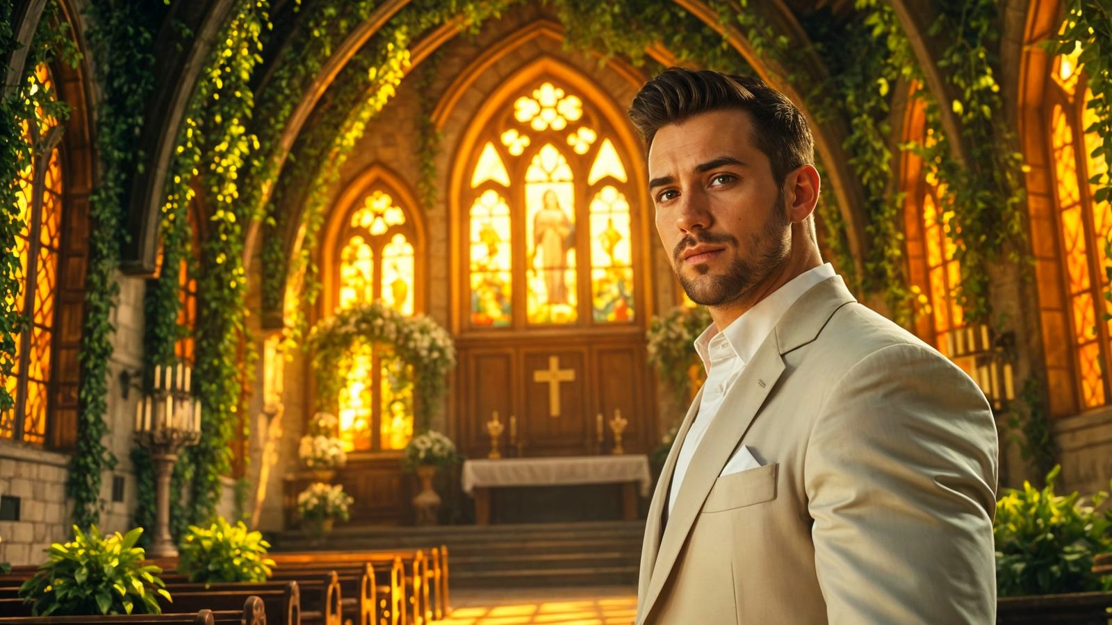 Vine Covered Chapel Digital Matte Painting