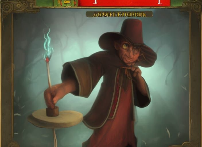 Gnome Wizard in Dark Fantasy Style