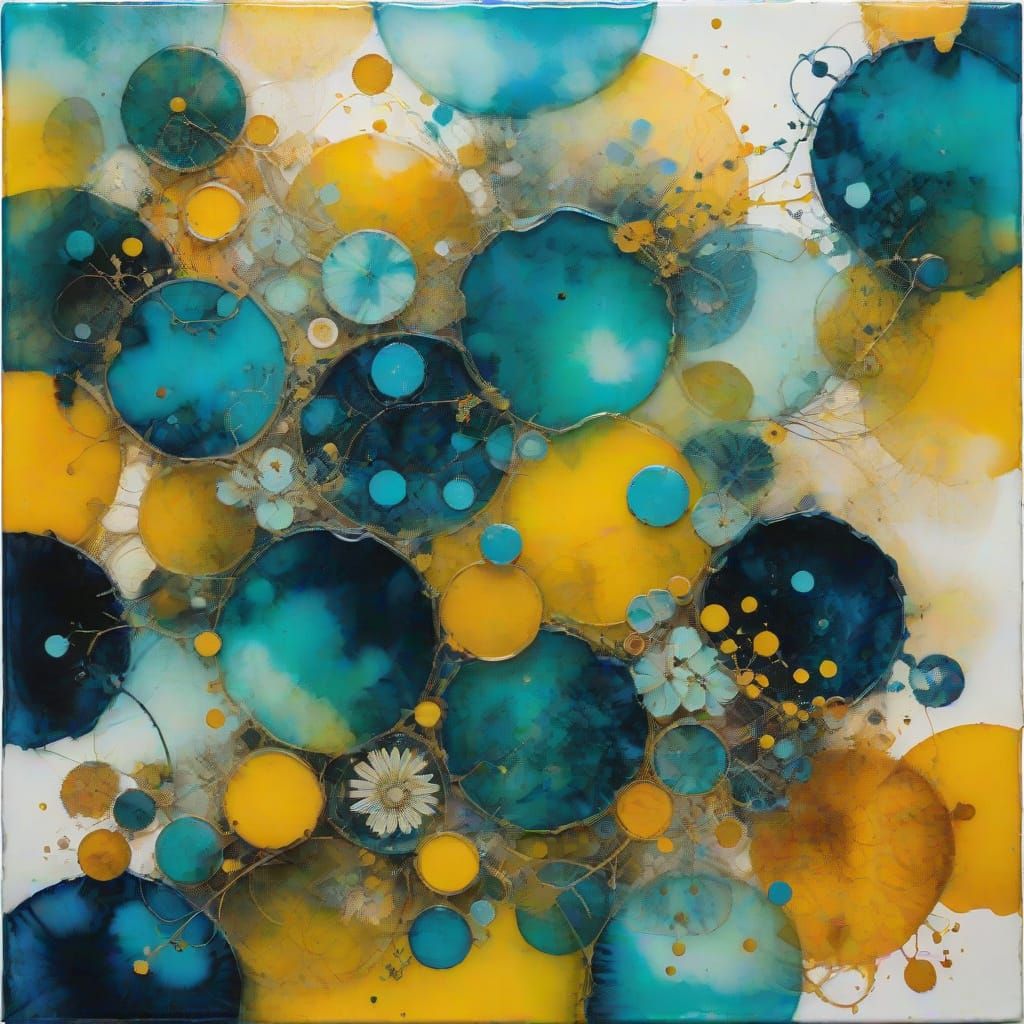 Blurred Realities in Vibrant Wax and Ink