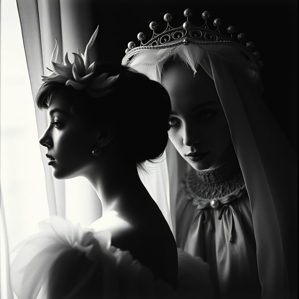 Dark Fairytale Photography in Surreal Black and White