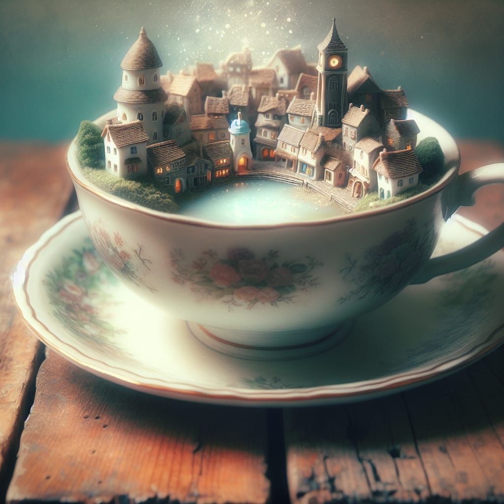 Magical Teacup Town: A Whimsical Miniature World