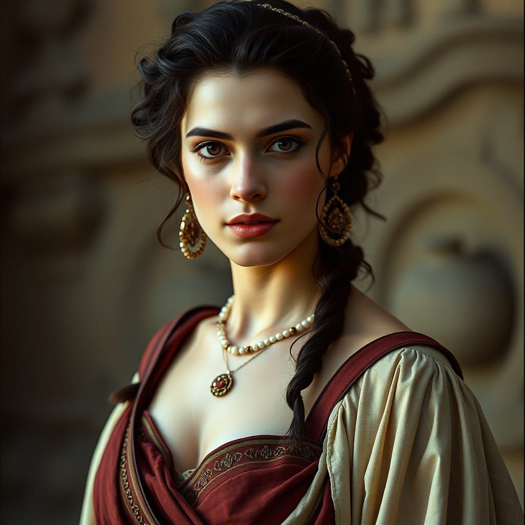 Ancient Greek Goddess in Cinematic Film Style