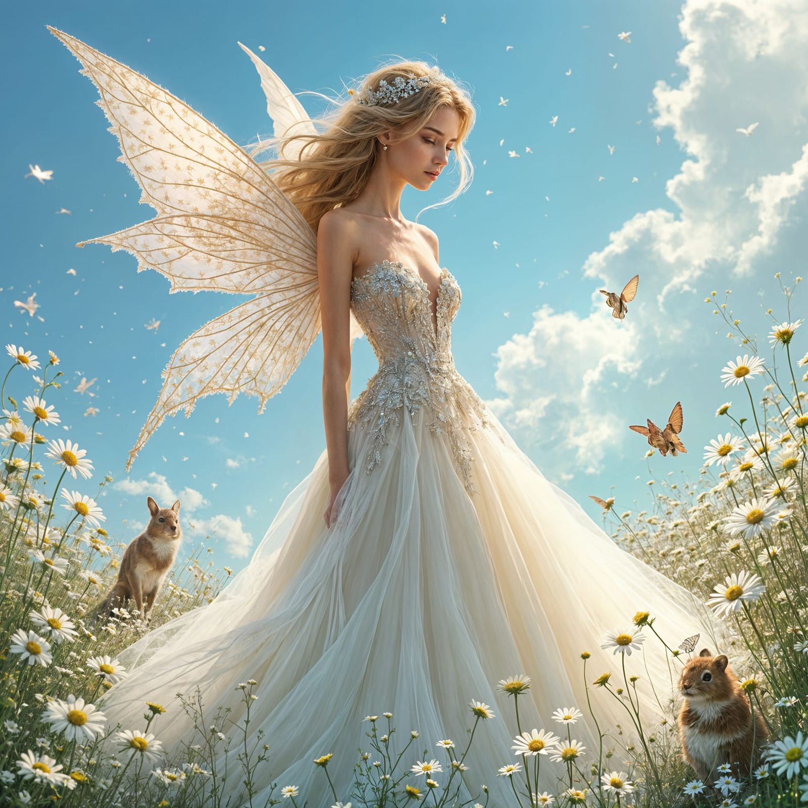 Enchanted Fairy Queen of the Daisy Garden