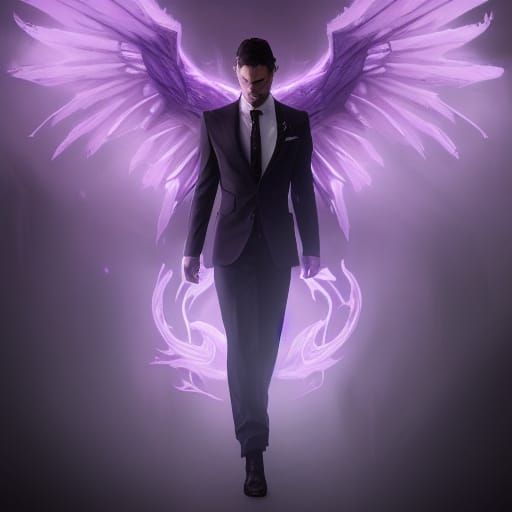 Dragon-Winged Shadow Figure in Dark Fantasy Style
