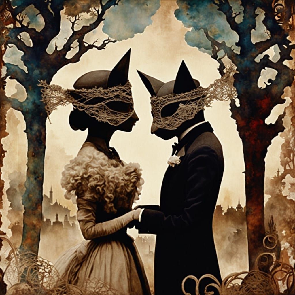 Ethereal Surreal Gathering in Vintage Aesthetic