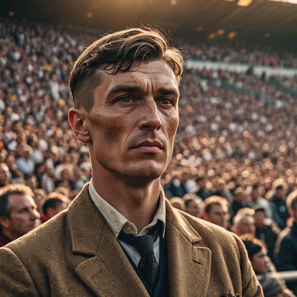 Thomas Shelby Watches Switzerland Football, Golden Hour