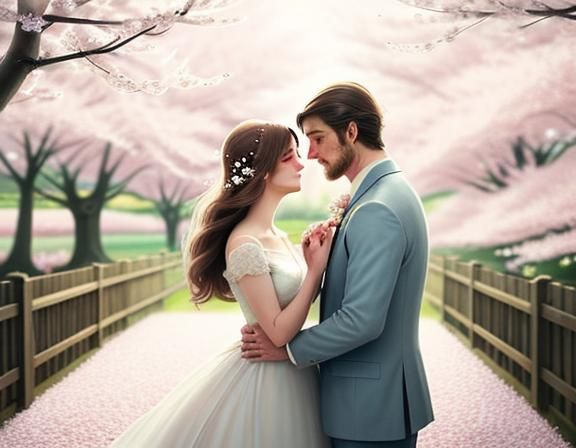 Tender Moment Between Friends: Impressionist Illustration