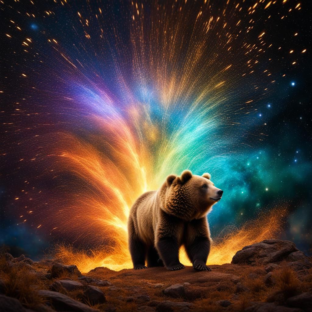 Cosmic Reflections Over Sci-Fi World in Ethereal Style