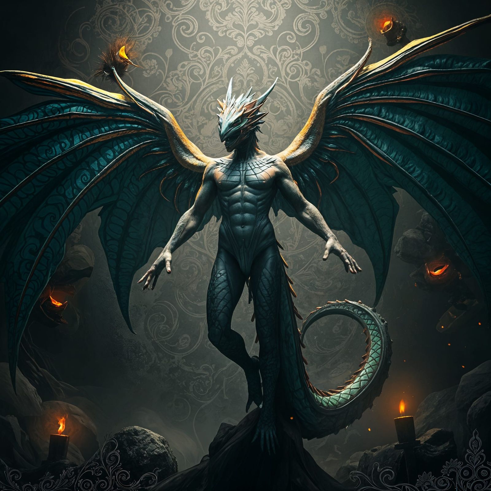 Dragon Costume: Detailed Fantasy Concept Art