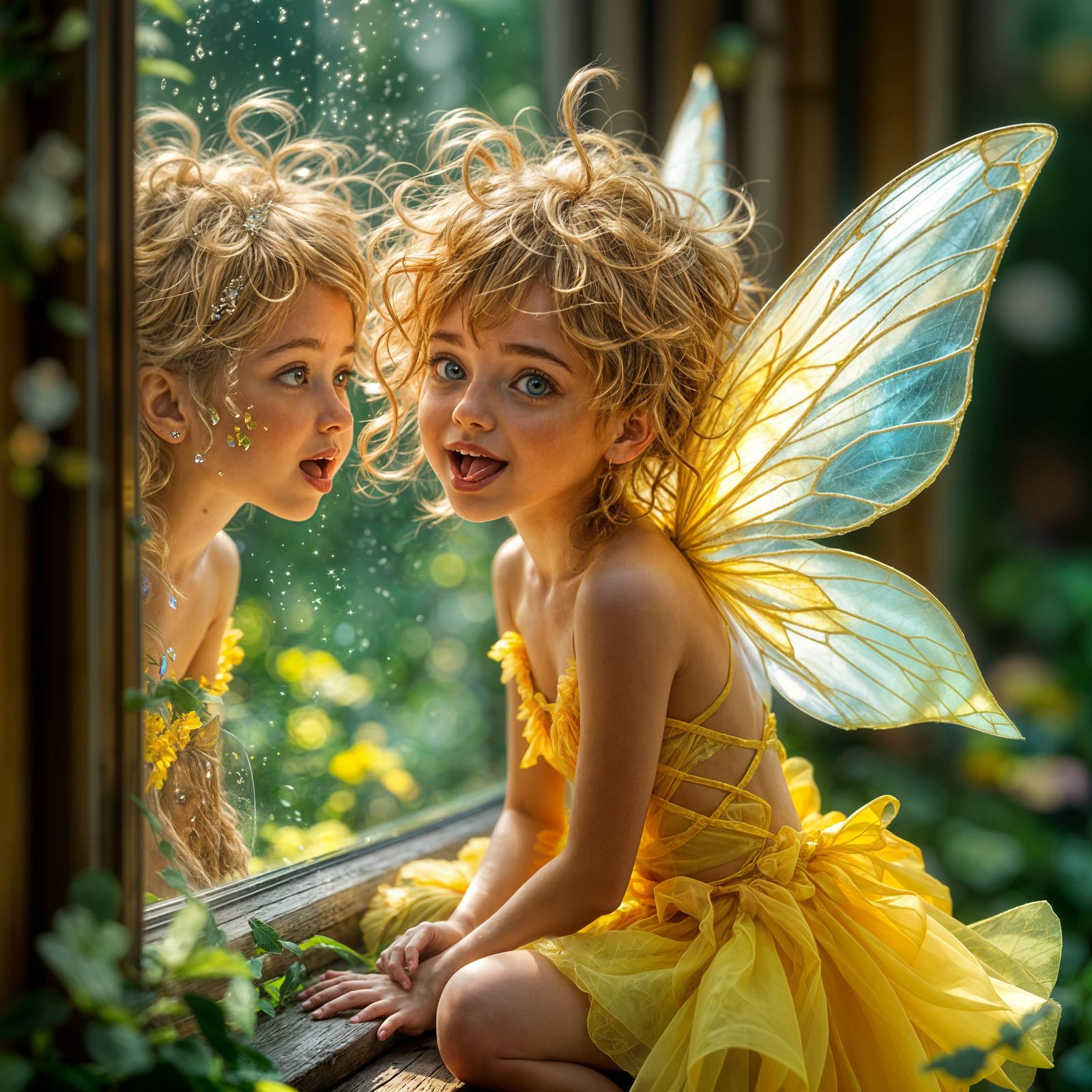 Enchanted Fairy Leans in for a Mischievous Smile