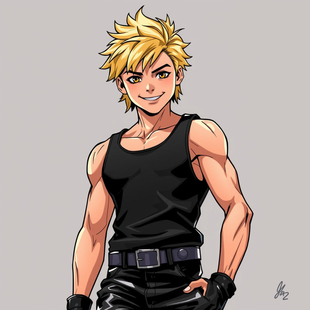 Confident Teen in Graphic Novel Illustration Style