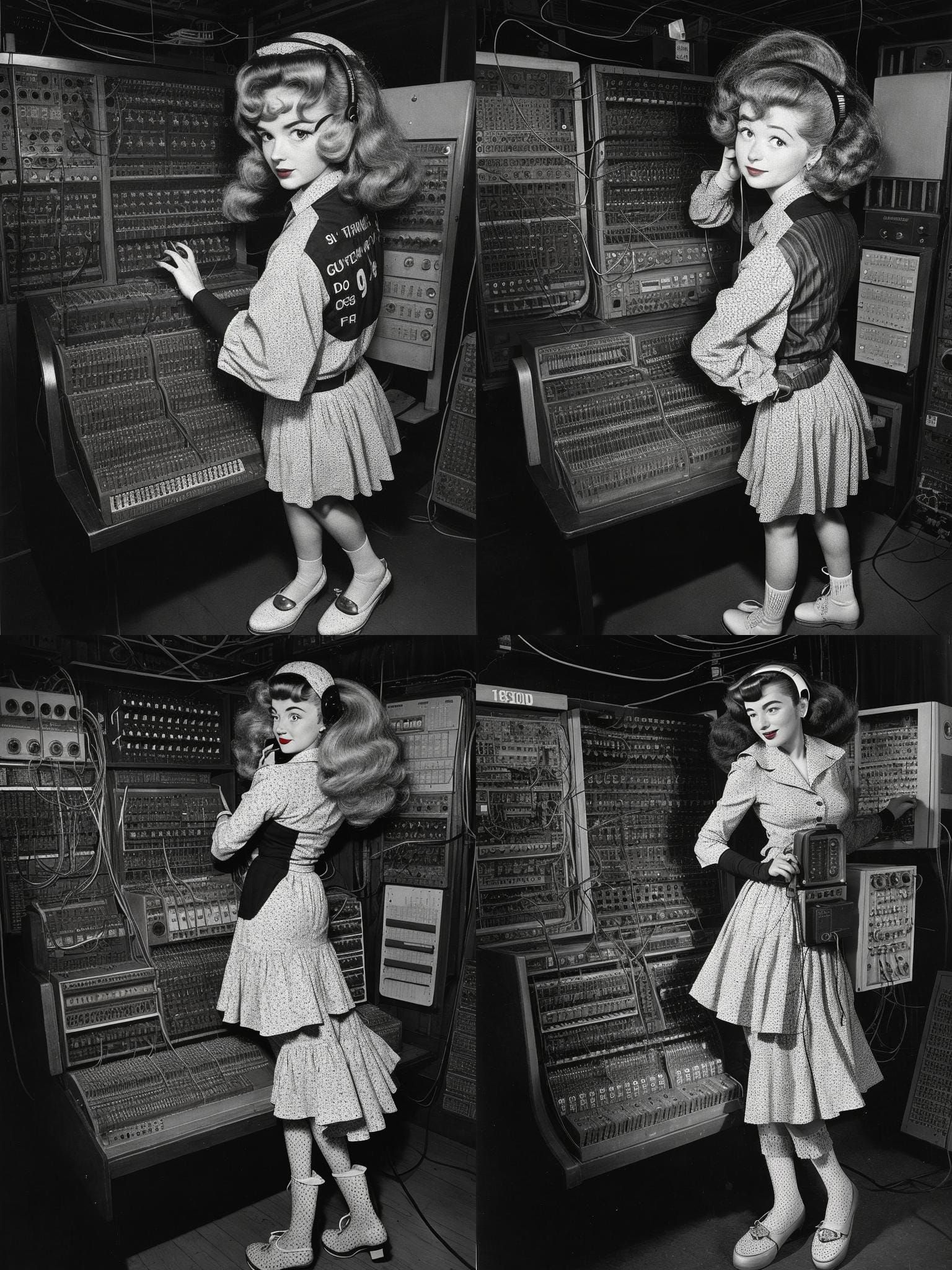 1950's telephone switchboard operator