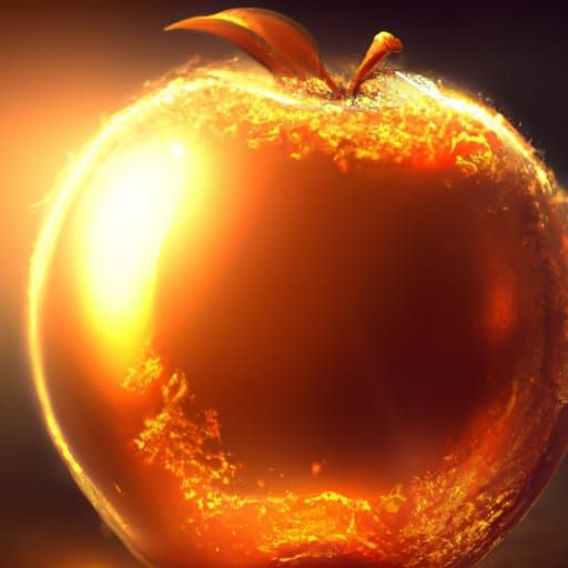 Glowing Golden Apple Concept Art