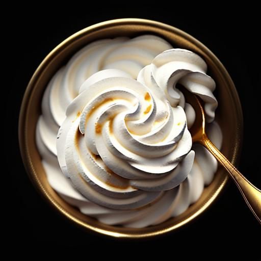 Macro Swirls of Creamy Dessert Art
