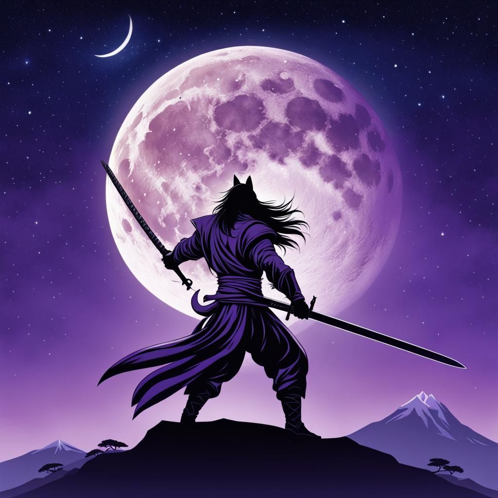 Warrior Martial Arts Under Starry Twilight