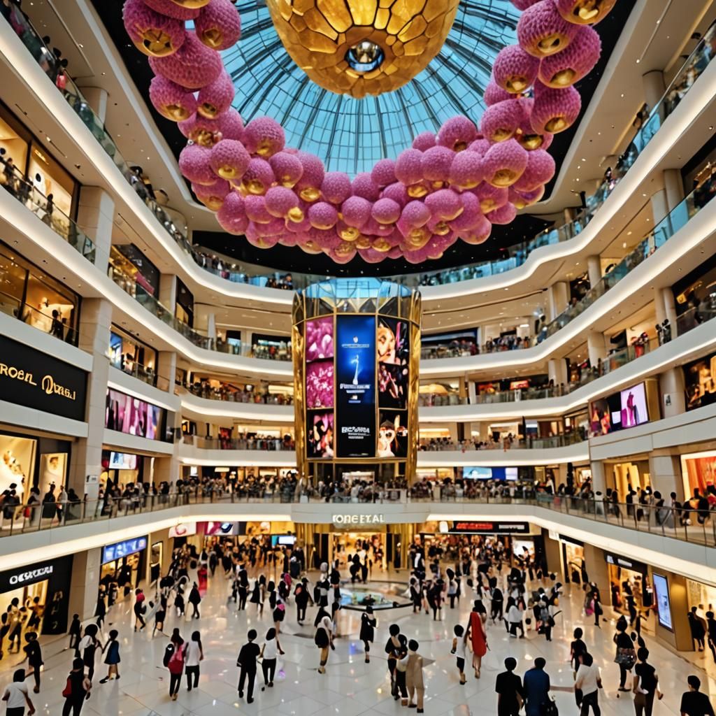 Bangkok Mall Crowds in Ultra-High Definition