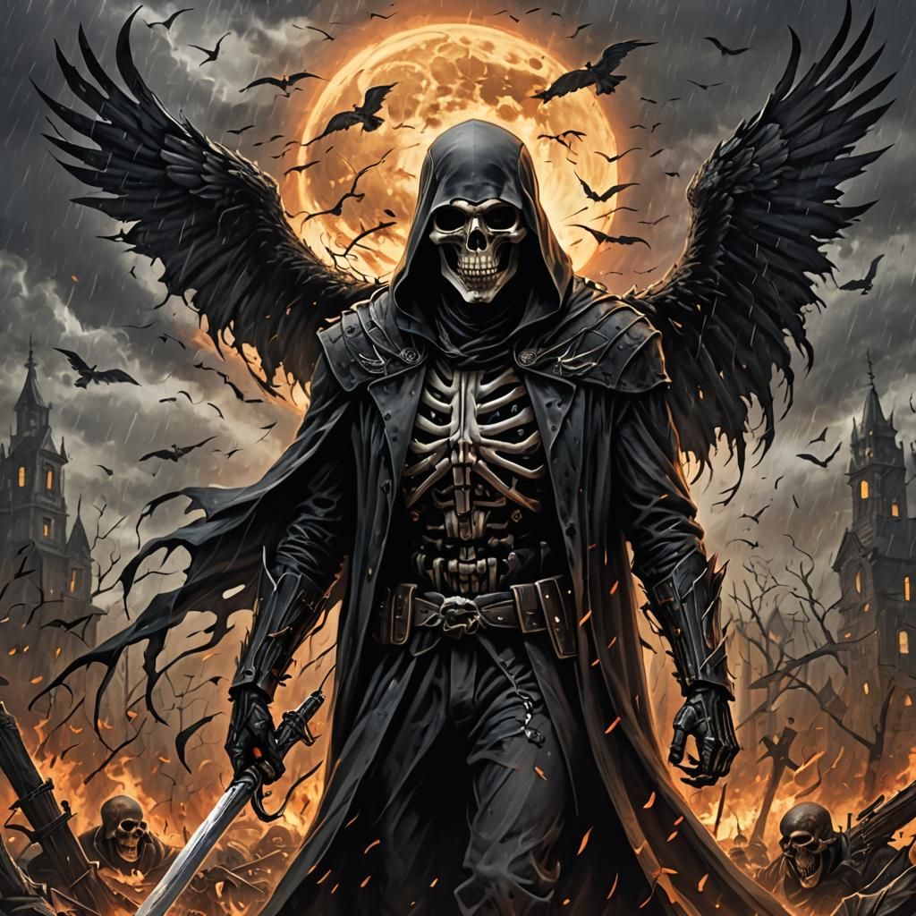 Surreal Reaper Landscape: Accepting the Inevitable