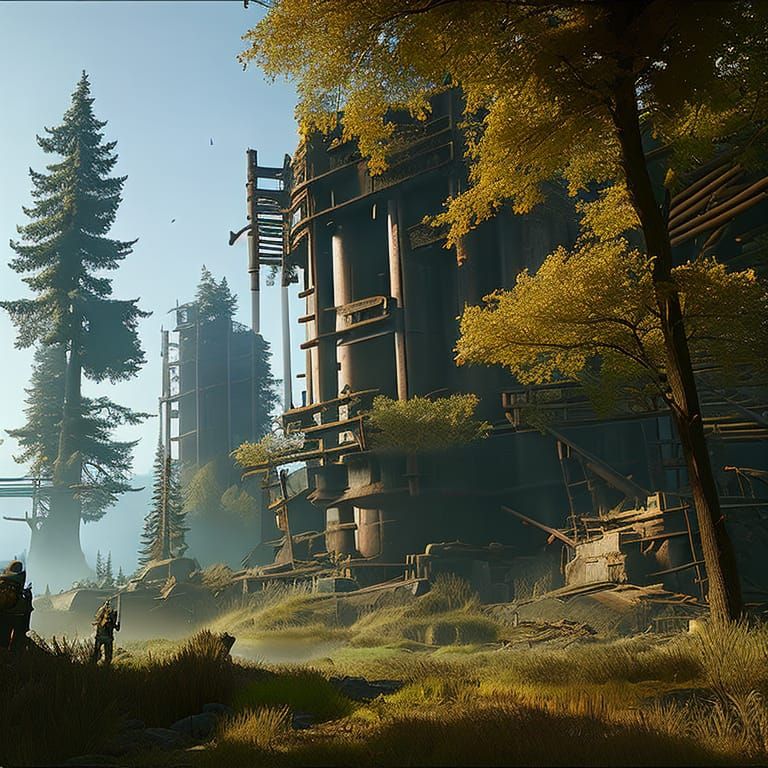 Post-Apocalyptic Seattle in 3D Game Style