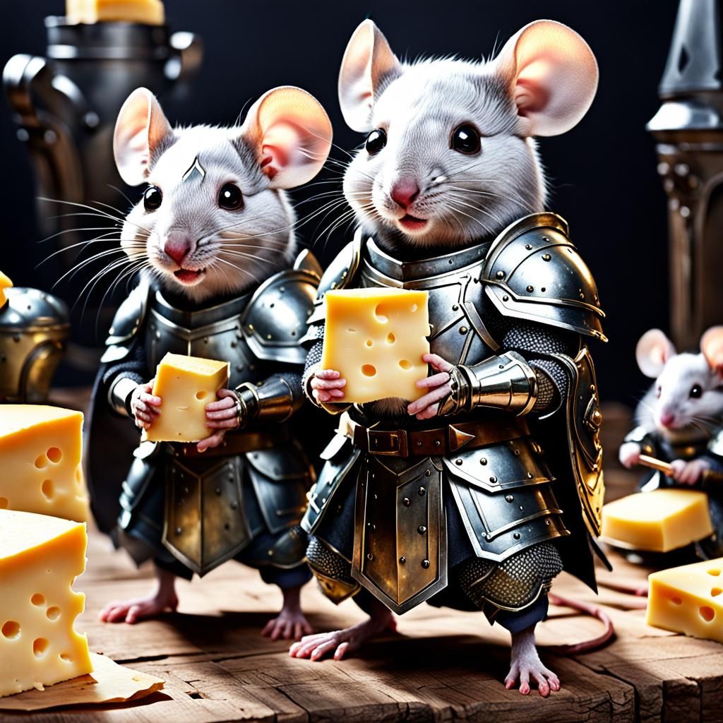 Armored Mice Guarding Cheese Trove