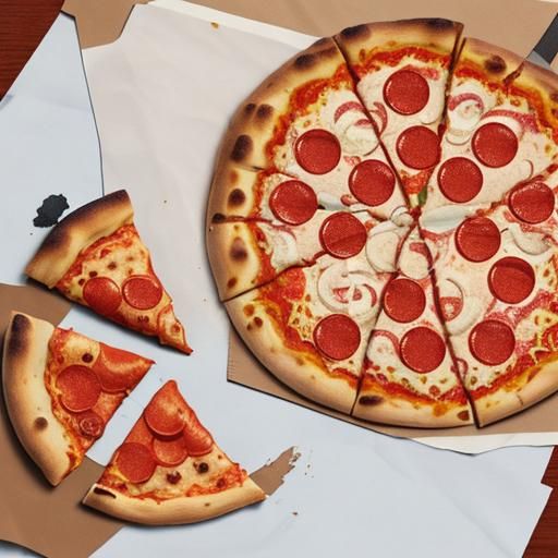 Handwritten 'I Love Pizza' Note on Paper