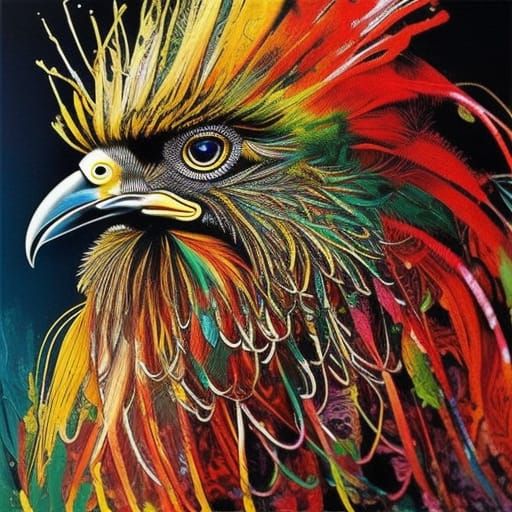 Proud Rooster in Renaissance Art Style