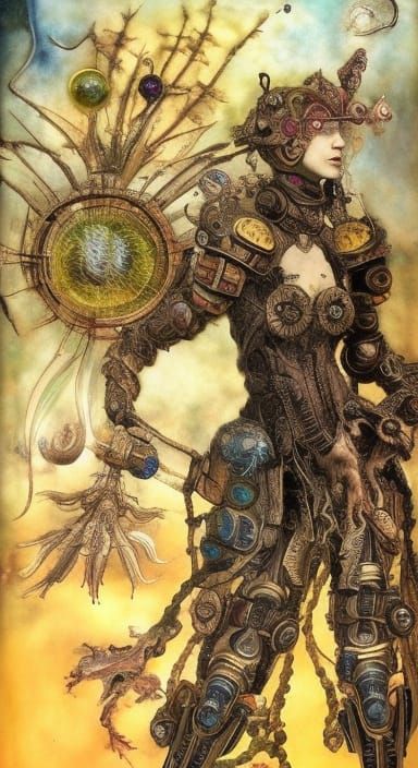 Steampunk Space Pilot in Imperial Colors